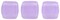 Czechmate 6mm Square Glass Czech Two Hole Tile Bead, Milky Alexandrite